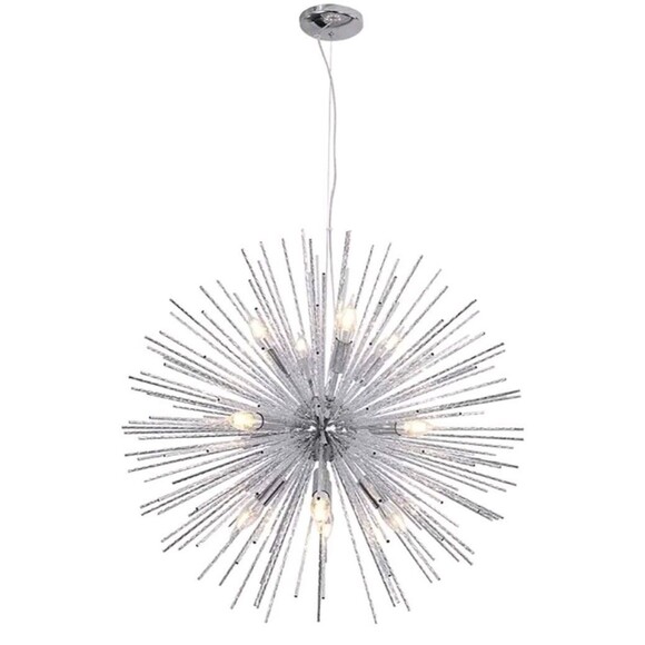 12 Light Starburst Chandelier LED Nordic Sputnik Firework Pendant Light 30" - Picture 1 of 6